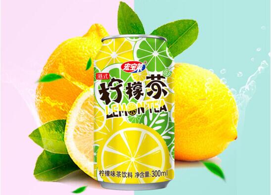 宏宝莱港式柠檬茶300ml*24*3件显存平面设计图片