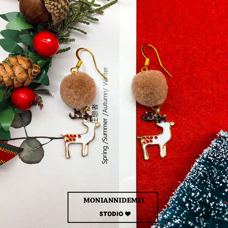 圣诞节秋冬可爱耳环小礼物