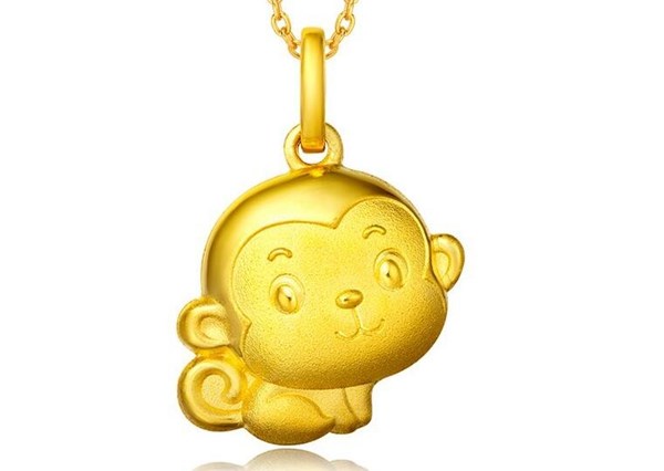 金猴子吊坠黄金周大福图片