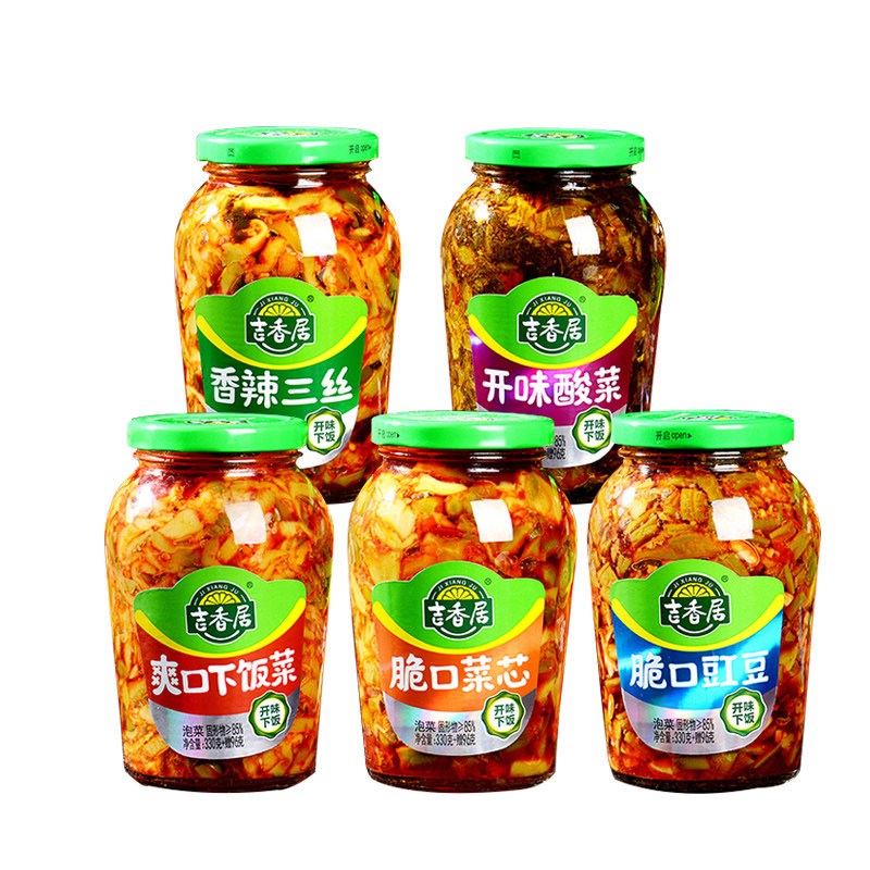 过期吉香居爽口下饭菜426g*3瓶装 24.8元包邮(领10元券)