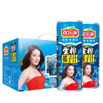 欢乐家生榨椰子汁245ml12瓶